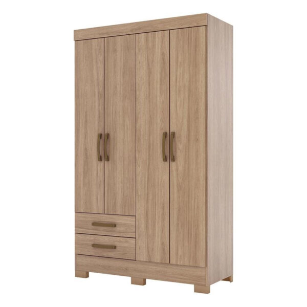 Roupeiro Guarda Roupa BE-12 cor Castanho Off - Briz